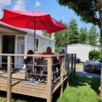 Stacaravan 2 slaapkamers 26m² met overdekt terras